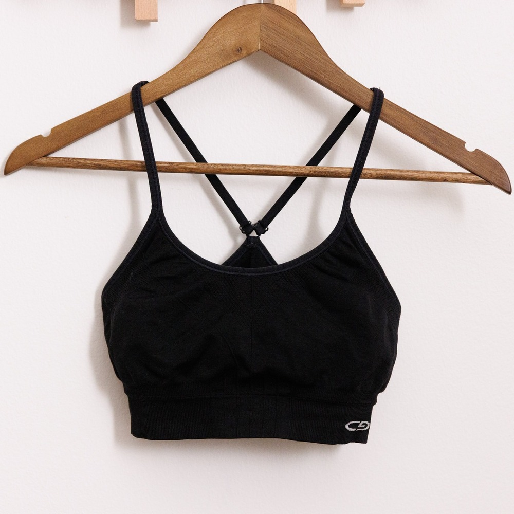 C9 Champion Womens Seamless Adjustable Racerback Sports Bra Black S